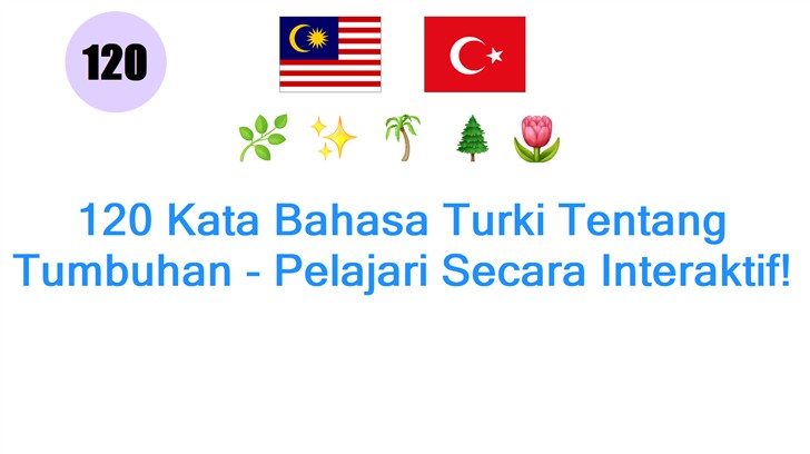 120 Kata Bahasa Turki Tentang Tumbuhan - Pelajari Secara Interaktif!